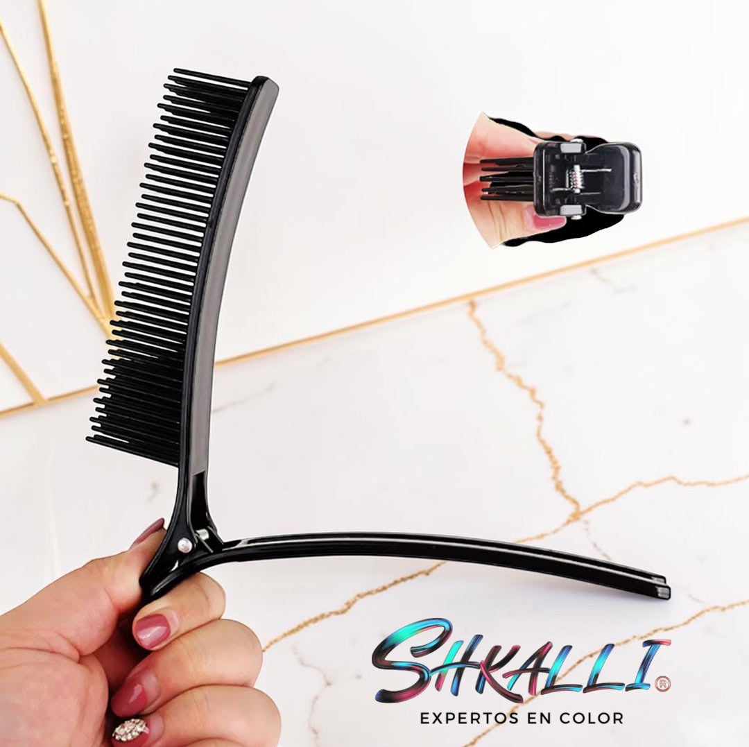 Shkalli Clip de Agarre Multiuso para Cabello – Pack Profesional Negro.