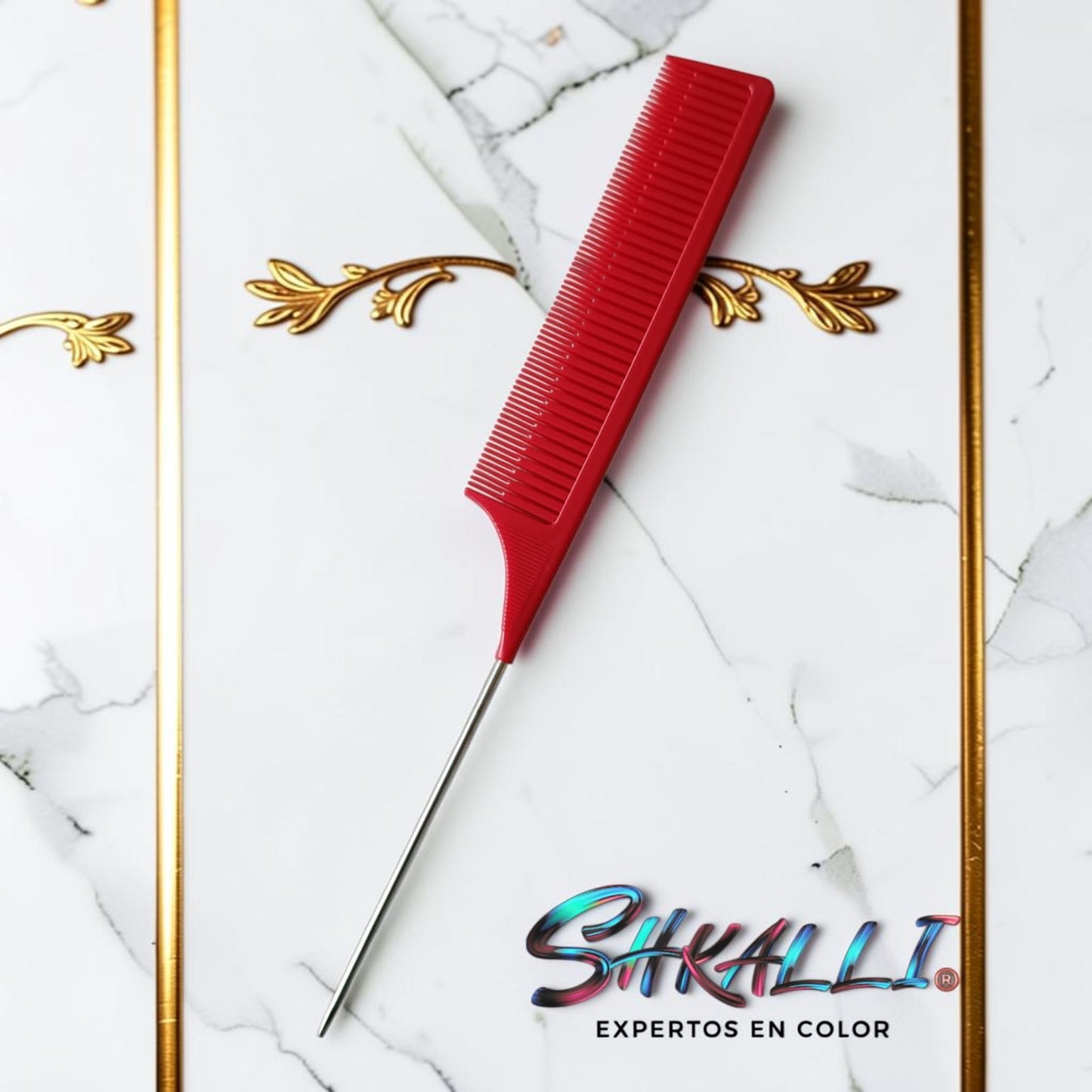Shkalli Peine Cola Metálica para Micro-Mechas y Highlights Profesional